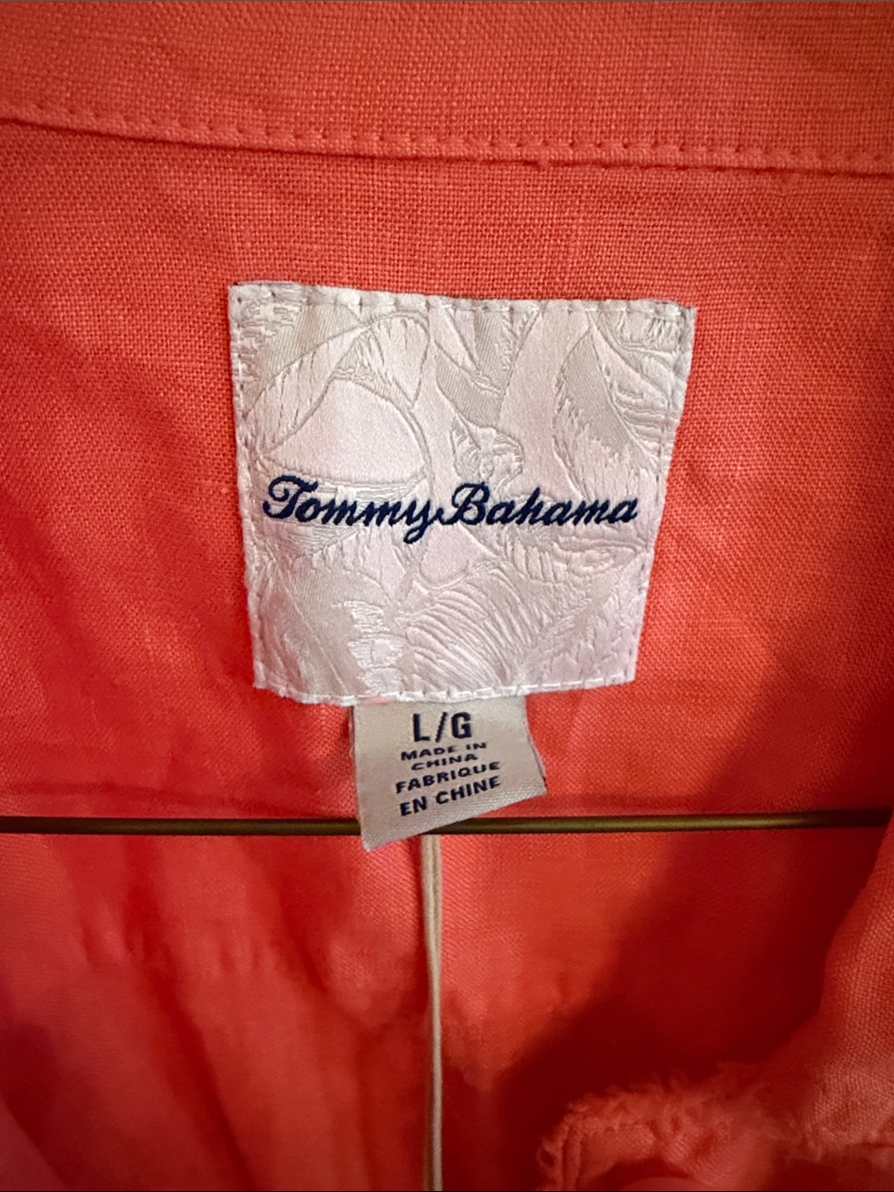 New Tommy Bahama Two Palms Linen Raw Edge Jacket in a vibrant orange shade Large - Picture 2 of 7